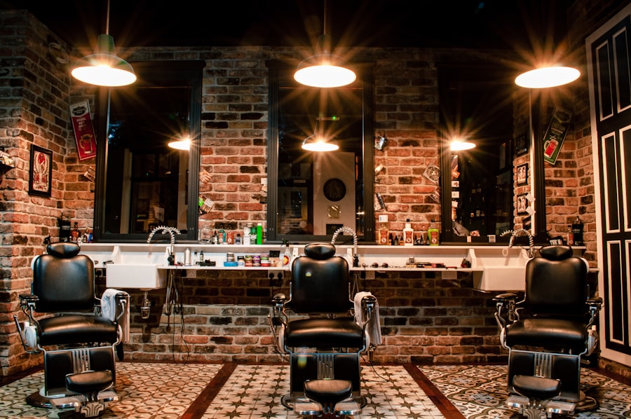 Interior de una barbería